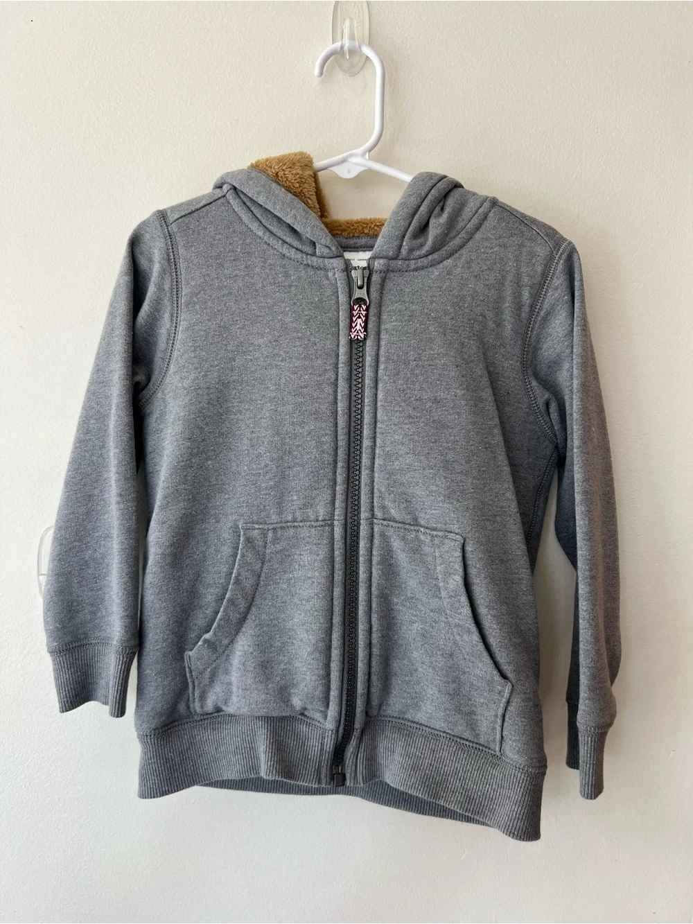 Carter’s Gray Sherpa Lined Zip Hoodie 4T